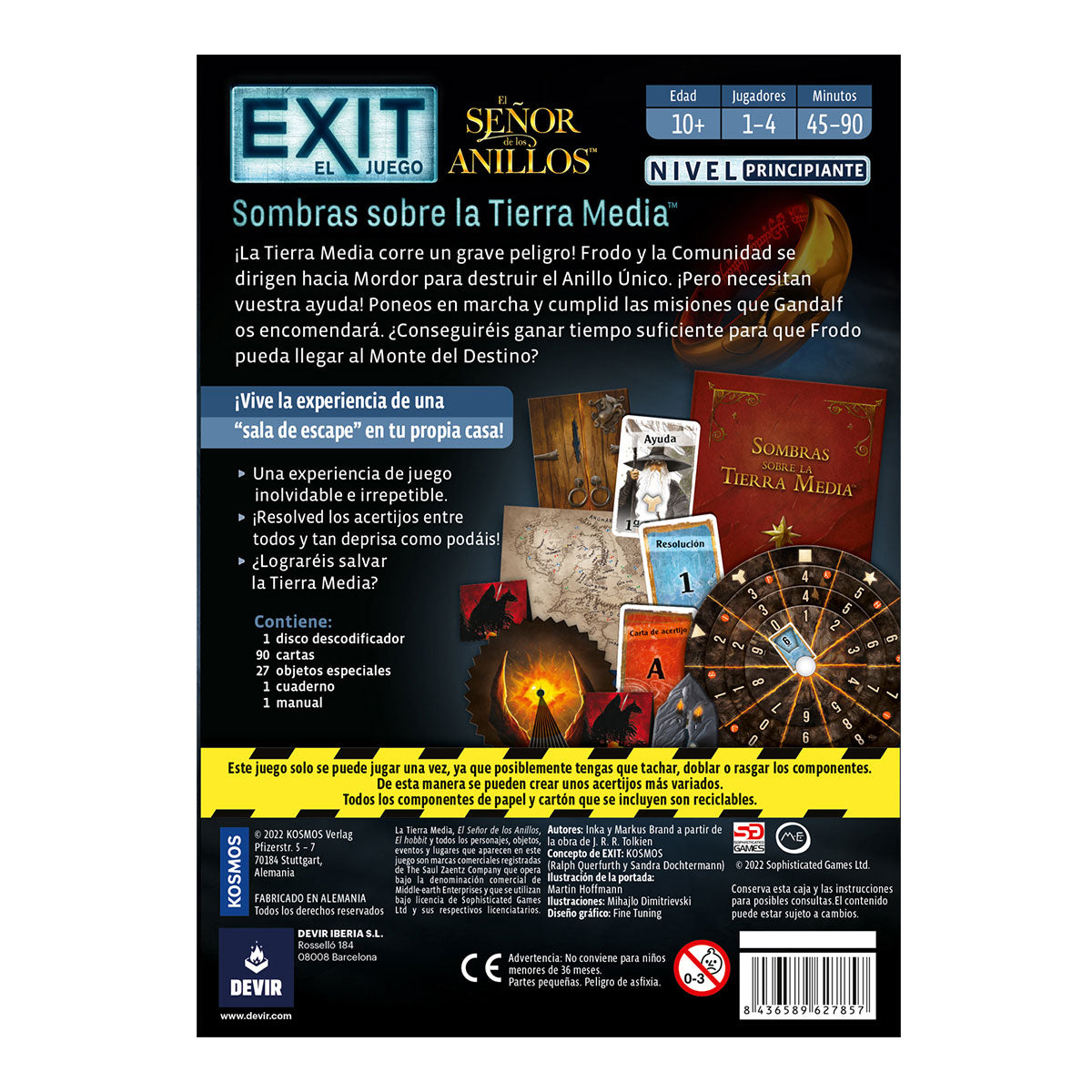 Exit: El Señor de los Anillos — Juego de Mesa Escape Room Cooperativo