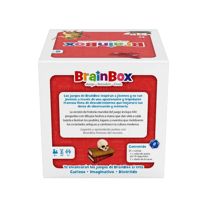 BrainBox Historia del Mundo — Juego de Mesa de Memoria y Cultura General - Kukara Games