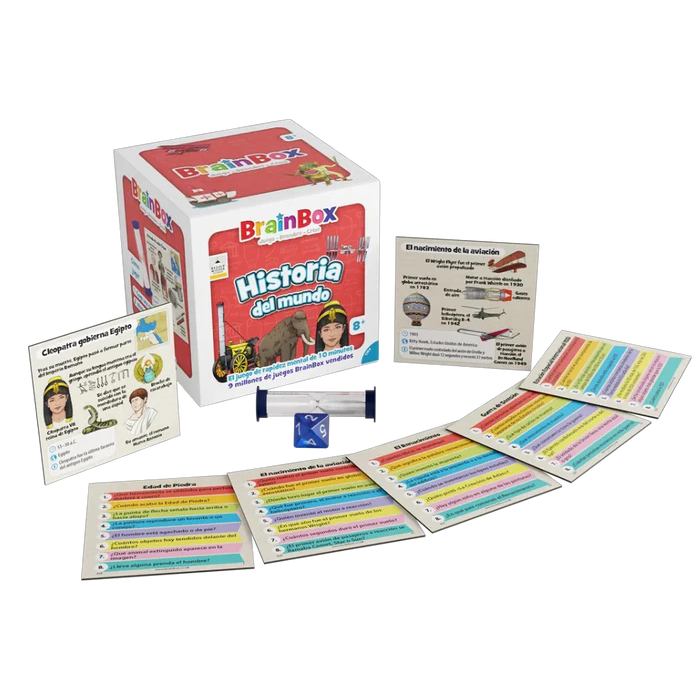 BrainBox Historia del Mundo — Juego de Mesa de Memoria y Cultura General - Kukara Games