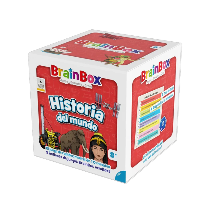 BrainBox Historia del Mundo — Juego de Mesa de Memoria y Cultura General - Kukara Games