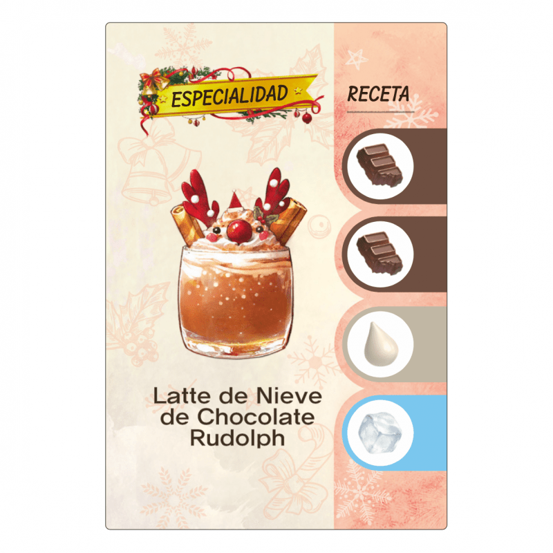Cartas Promo Coffee Rush: Caramelo Invernal con galleta de Jengibre + Latte de Nieve con Chocolate Rudolph - Kukara Games