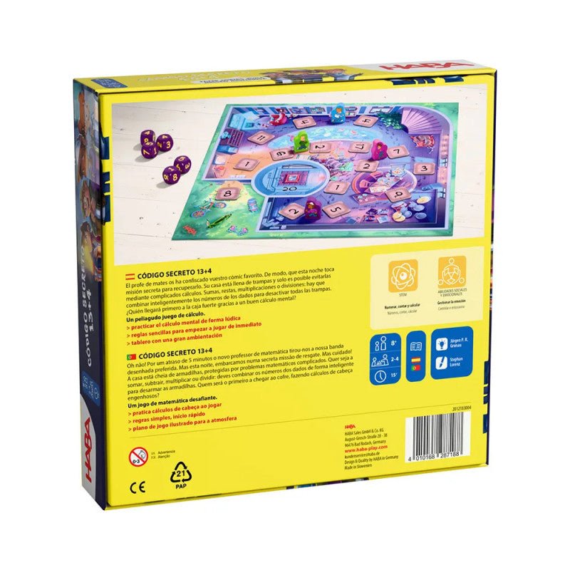 Código secreto 13+4 Play and learn - Juego de cálculo mental - Kukara Games