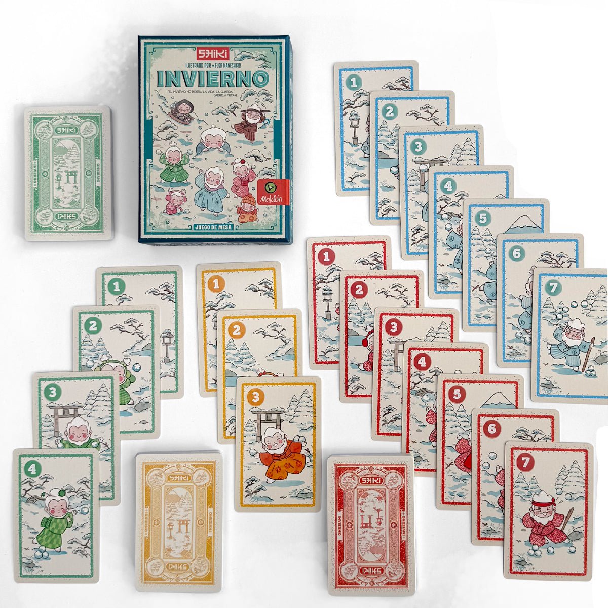 Shiki Invierno - Juego de cartas familiar de rapidez - Kukara Games