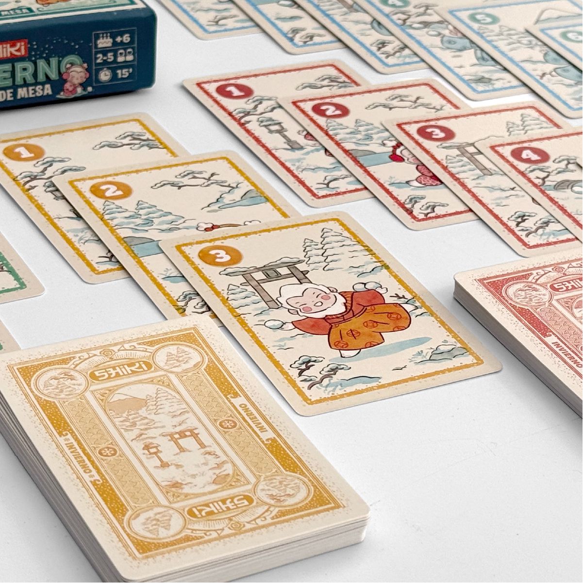 Shiki Invierno - Juego de cartas familiar de rapidez - Kukara Games